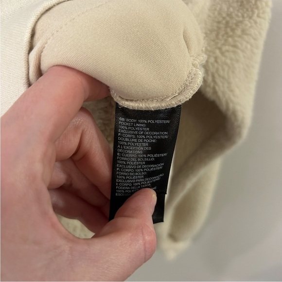 The North Face Cream Pullover Sherpa Soft Hoodie Sweatshirt Women’s Size Medium - Picture 7 of 7